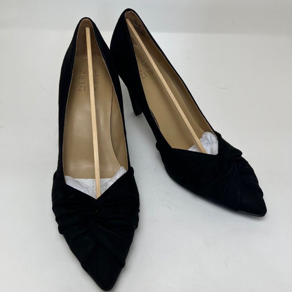 NATURALIZER Margret Pointed Toe Pump Suede-like Black Fabric 8.5 M NWB - Picture 3 of 8